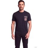 Emporio Armani Erkek Normal Kalıp Işlemeli Logo Desenli Yuvarlak Yakalı Kalın Pamuklu Kumaşlu Kısa Kollu Lacivert T-Shirt EM007320 AF13715-UB118 - 3XL