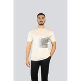 Emporio Armani Erkek Normal Kalıp Pamuklu Esnek Kumaş Logo Detaylı Kısa Kollu Bej T-Shirt EM002946 AF10761-U1156 - 2XL