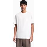 Emporio Armani Erkek Normal Kalıp Yuvarlak Yakalı Logo Kabartmalı Kısa Kollu Beyaz T-Shirt EM006766 AF10017-M0494