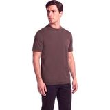 Emporio Armani Erkek Normal Kalıp Yuvarlak Yakalı Logo Kabartmalı Kısa Kollu Kahverengi T-Shirt EM006766 AF10017-M6531