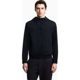 Emporio Armani Erkek Normal Kesim Fermuarlı Lastikli Kapüşonlu Esnek Kumaşlı Lacivert Ceket EM004496 AF23435-UB118 - 46