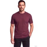 Emporio Armani Erkek Normal Kesim Pamuklu Jakarlı Jarse Kumaş Kısa Kollu Bordo T-Shirt EM007038 AF10762-FA081 - 3XL