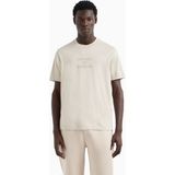 Emporio Armani Erkek Normal Kesim Yuvarlak Yaka %100 Pamuklu Kısa Kollu Bej T-Shirt EM000780 AF12926-U1098 - XL