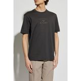 Emporio Armani Erkek Normal Kesim Yuvarlak Yaka %100 Pamuklu Kısa Kollu Gri T-Shirt EM000780 AF12926-U8168 - 3XL