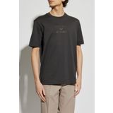 Emporio Armani Erkek Normal Kesim Yuvarlak Yaka %100 Pamuklu Kısa Kollu Gri T-Shirt -U8168 EM000780 AF12926