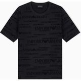 Emporio Armani Erkek Pamuklu Bisiklet Yaka Kısa Kollu Siyah T-Shirt EM007343 AF10017-FC376