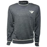 Emporio Armani Erkek Pamuklu Dokuma Kumaş Marka Logolu Gri Kazak 6D1MXH 1MJLZ-F629 - 2XL