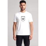 Emporio Armani Erkek Pamuklu Kısa Kol Bisiklet Yaka Armani Yazı Detay Beyaz T-Shirt EM005551 AF25183-F0037 - 2XL