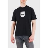 Emporio Armani Erkek Pamuklu Kısa Kol Bisiklet Yaka Armani Yazı Detay Siyah T-Shirt EM005551 AF25183-F8097 - 2XL
