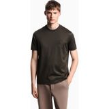 Emporio Armani Erkek Pamuklu Normal Kalıp Yuvarlak Yakalı Logo Işlemeli Kısa Kollu Haki T-Shirt EM002963 AF10761-U8120