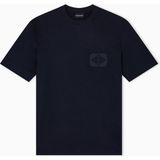 Emporio Armani Erkek Pamuklu Oversize Yuvarlak Yakalı Kısa Kollu Lacivert T-Shirt EM002938 AF18312-UB118 - XL
