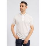 Emporio Armani Erkek Polo Yaka Düğme Kapamalı Kısa Kollu Beyaz Polo Yaka T-Shirt EM000859 AF12955-U0003 - 2XL