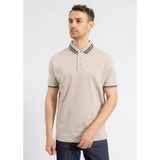 Emporio Armani Erkek Polo Yaka Düğme Kapamalı Kısa Kollu Gümüş Polo Yaka T-Shirt EM000859 AF12955-U1098 - Gri - 3XL