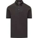 Emporio Armani Erkek Polo Yaka Düğme Kapamalı Kısa Kollu Siyah Polo Yaka T-Shirt EM000859 AF12955-U8168 - 3XL
