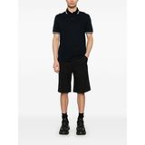 Emporio Armani Erkek Polo Yaka Kısa Kollu Düğmeli Yaka ve Kol Uçları Şerit Detaylı Lacivert1 Polo Yaka T-Shirt EM000852 AF12955-FB274 - XL