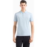 Emporio Armani Erkek Polo Yaka Normal Kesim Saf Pamuklu Kısa Kollu Mavi Polo Yaka T-Shirt EM001146 AF13742-U9275 - 2XL