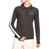 EMPORIO ARMANI Erkek Polo Yaka, Uzun Kollu, Slim Fit Kazak, Kahverengi