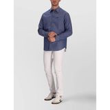 Emporio Armani Erkek Regular Fit Gömlek Yaka Pamuk Karışımlı Uzun Kollu Mavi Gömlek EM000099 TE16915-UB081 - 2XL