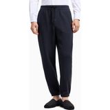Emporio Armani Erkek Regular Fit Jakarlı Lastikli Bağcıklı Bel Lacivert Eşofman Altı EM001106 AF13700-UB118 - XS