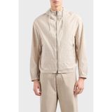 EMPORIO ARMANI Erkek Regular Fit Kapüşonlu Mont, Bej, 48 Beden