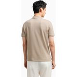 Emporio Armani Erkek Regular Fit Kartal Işlemeli %100 Pamuklu Kısa Kollu Bej Polo Yaka T-Shirt EM000850 AF12955-U6167 - 3XL