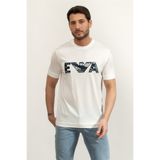 Emporio Armani Erkek Regular Fit Logo İşlemeli Kısa Kollu Beyaz T-Shirt
