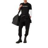 EMPORIO ARMANI Erkek Regular Fit Pamuklu Belden Bağlamalı Pantolon, Siyah, L