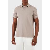 Emporio Armani Erkek Regular Fit Polo Yaka Kısa Kollu T-Shirt, Bej, M
