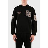 Emporio Armani Erkek Regular Fit Sweatshirt, Bisiklet Yaka, Siyah, M Beden