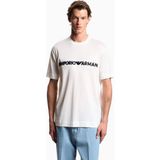 Emporio Armani Erkek Regular Fit Yumuşak Dokulu Kabartmalı Pamuklu Yuvarlak Yakalı Kısa Kollu Beyaz T-Shirt EM004520 AF13747-U0003