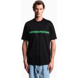 Emporio Armani Erkek Regular Fit Yumuşak Dokulu Kabartmalı Pamuklu Yuvarlak Yakalı Kısa Kollu Siyah T-Shirt EM004520 AF13747-UC001 - XL