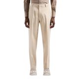 EMPORIO ARMANI Erkek Regular Fit Yünlü Pantolon, Normal Bel, Ekru, 46