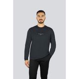 Emporio Armani Erkek Regular Fit Yuvarlak Yakalı Kartal Logolu Pamuklu Uzun Kollu Lacivert T-Shirt EM004345 AF10761-UB118