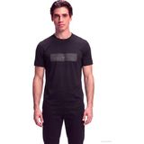 Emporio Armani Erkek Regular Fit Yuvarlak Yakalı Logo Detaylı Kısa Kollu Siyah T-Shirt EM007356 AF10761-MC723 - 3XL
