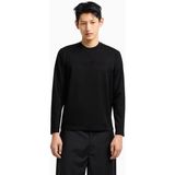 Emporio Armani Erkek Saf Pamuk Içerikli Logo Kabartmalı Yuvarlak Yaka Uzun Kollu Normal Kalıp Siyah T-Shirt 8N1TD7 1JGYZ-0021