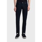 Emporio Armani Erkek Slim Fit Pamuklu Dar Paça Deri Logo Etiketli Lacivert Jeans EM000121 AF22611-UB118 - 42 - 32