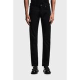 Emporio Armani Erkek Slim Fit Pamuklu Dar Paça Deri Logo Etiketli Siyah Jeans EM000121 AF22611-UC001 - 42 - 32