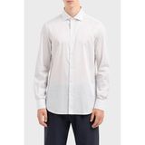 Emporio Armani Erkek Slim Fit Uzun Kollu Gömlek, Beyaz, S