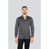 Emporio Armani Erkek Streç Pamuklu Tamamı Armani Kartal Logo Baskılı Normal Kalıp Uzun Kollu Lacivert-Beyaz Gömlek EM001537 AF14130-FB321 - XL
