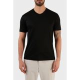 Emporio Armani Erkek V Yaka Kısa Kollu T-Shirt, Regular Fit, Siyah, S
