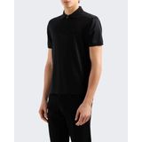 Emporio Armani Erkek Yarım Fermuarlı Pamuklu Kısa Kollu Siyah T-Shirt EM005282 AF10017-UC001 - 3XL