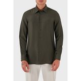 Emporio Armani Ipek Karışımlı Regular Fit Klasik Yaka Gömlek Erkek Gömlek EM001537 AF17293 U8120 - 2XL - Haki