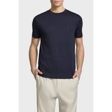 Emporio Armani Ipek Karışımlı Regular Fit Logolu Bisiklet Yaka T Shirt Erkek T Shirt EM004586 AF13721 UB118 - Lacivert - 2XL