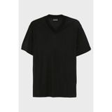 Emporio Armani İpek Karışımlı Regular Fit V Yaka Jarse T Shirt Erkek T SHİRT EM003465 AF13721 UC001