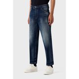 Emporio Armani J69 Streç Pamuklu Düşük Bel Loose Fit Boru Paça Jeans Erkek Kot Pantolon 6R1J69 1dqtz 0942 - 34 - Koyu Mavi