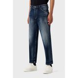 Emporio Armani J69 Streç Pamuklu Düşük Bel Loose Fit Boru Paça Jeans Erkek KOT PANTOLON 6R1J69 1DQTZ 0942