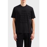 Emporio Armani Jakarlı Logo Baskılı % 100 Pamuk Regular Fit Sıfır Yaka T Shirt Erkek T SHİRT EM000943 AF10762 FC158