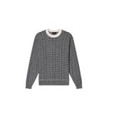 Emporio Armani Jakarlı Logo Baskılı% 100 Yün Bisiklet Yaka Kazak Erkek KAZAK EM002630 AF14199 FC104