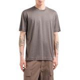 Emporio Armani Jakarlı Logo Baskılı Regular Fit Bisiklet Yaka T Shirt Erkek T SHİRT EM000787 AF12916 F6052