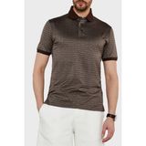 Emporio Armani Jakarlı Pamuk Düğmeli Polo Yaka T Shirt Erkek Polo Yaka T Shirt EM000788 AF12916 F6052 - Kahve